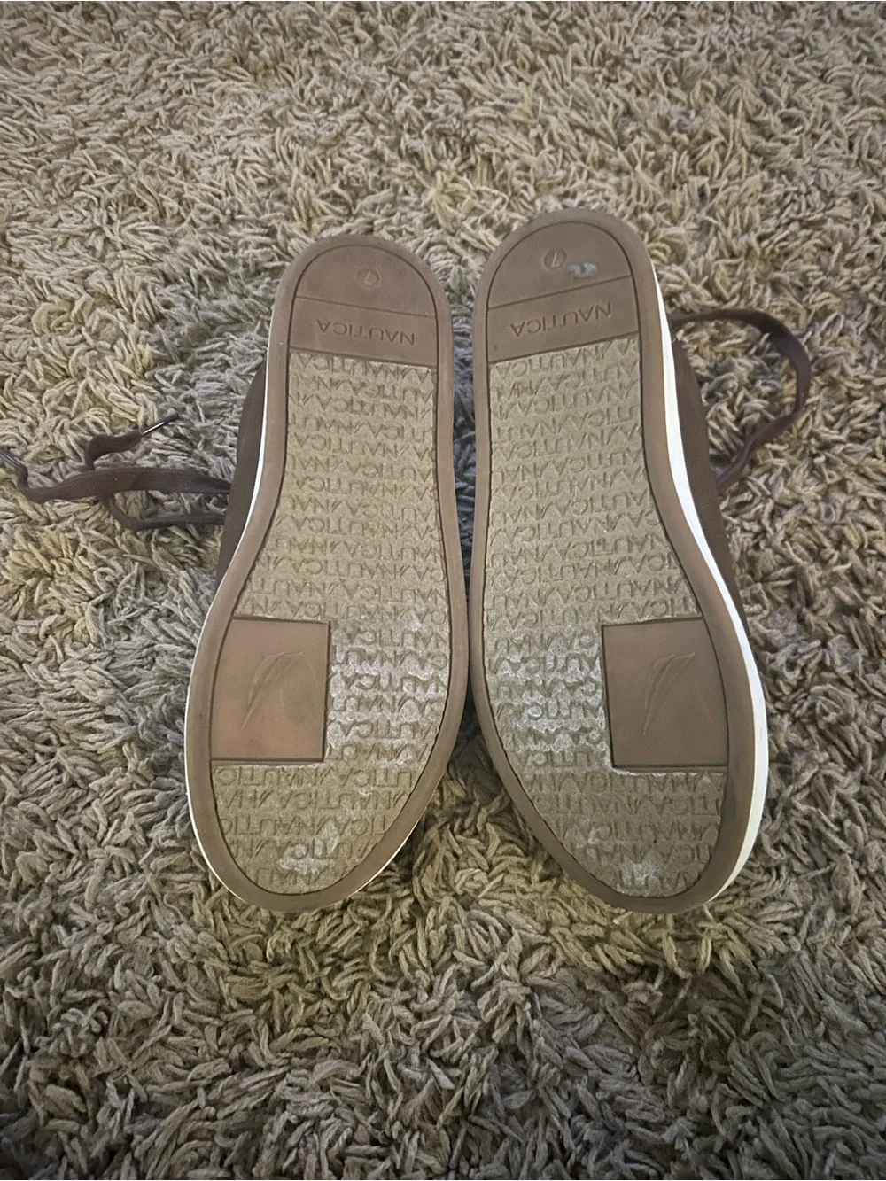Nautica Chocolate Brown Low-Top Lace-Up Sneakers